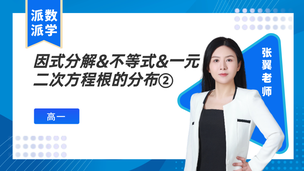因式分解&不等式&一元二次方程根的分布②